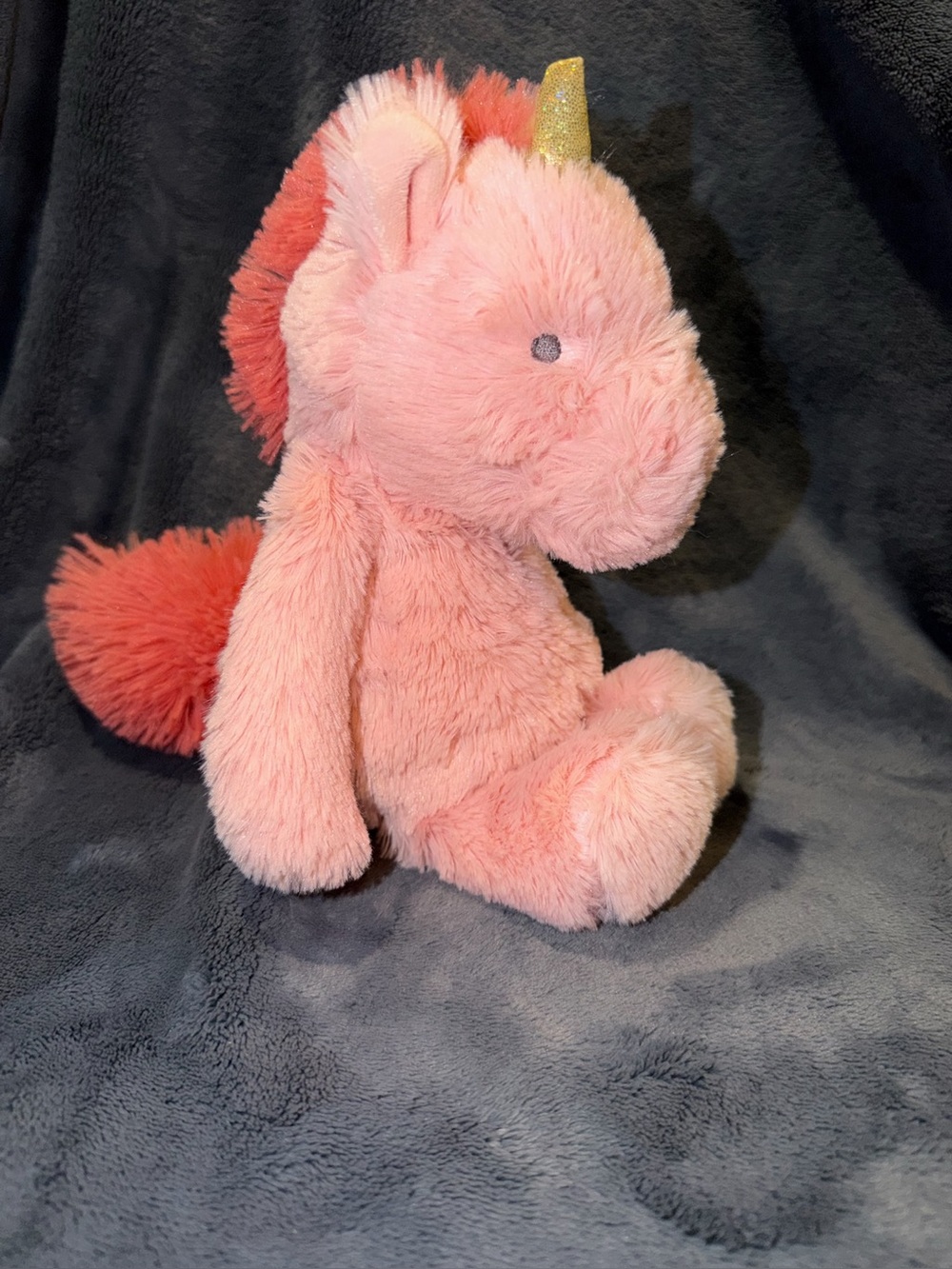 Carter’s Kids Preferred Unicorn Lovey Plush Pink Gold Baby Toy Floppy Baby Toy